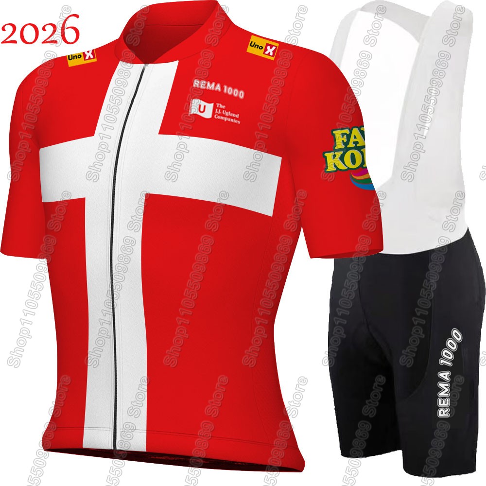 Wellness X - Dänemark 2026 Uno X Team Radsport-Trikot-Set