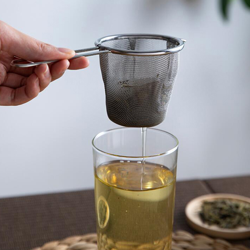 Herbal Wellness Supplement - Edelstahl-Tee-Infuser, wiederverwendbarer Teefilter, Teekannen-Sieb in Einzelohr-Form,