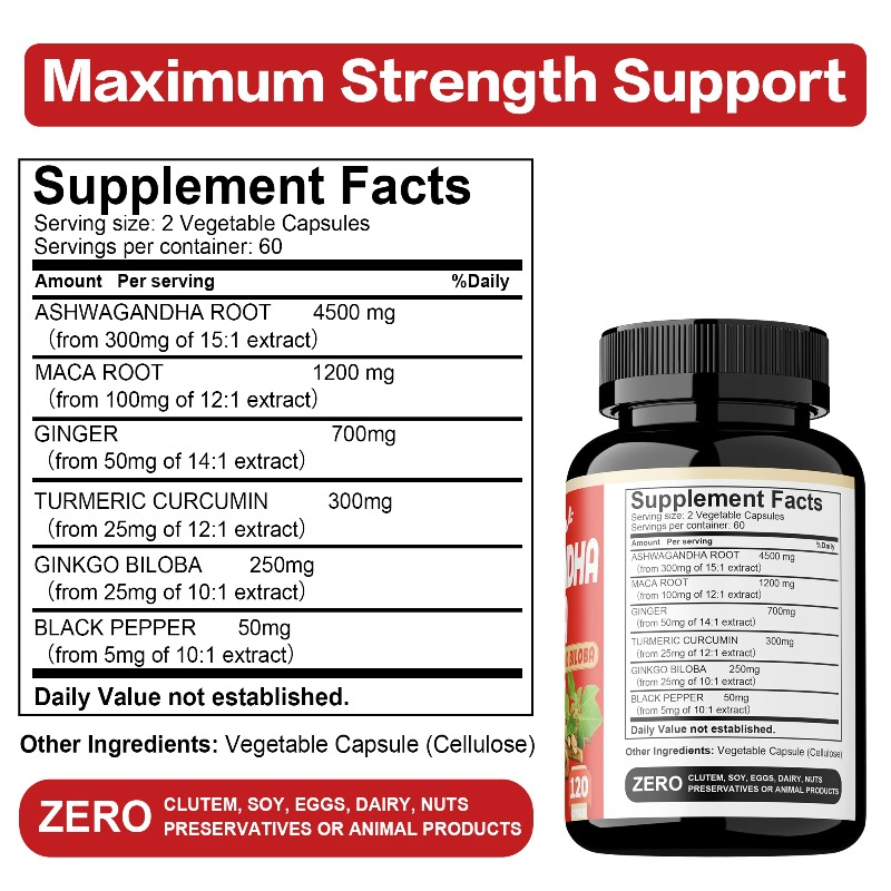 Ashwagandha- und Maca-Ergänzun – Ginkgo Biloba Extract Bewertung und Preis